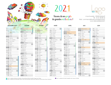 Calendrier de Bureau 2024 avec photos, Créer en ligne