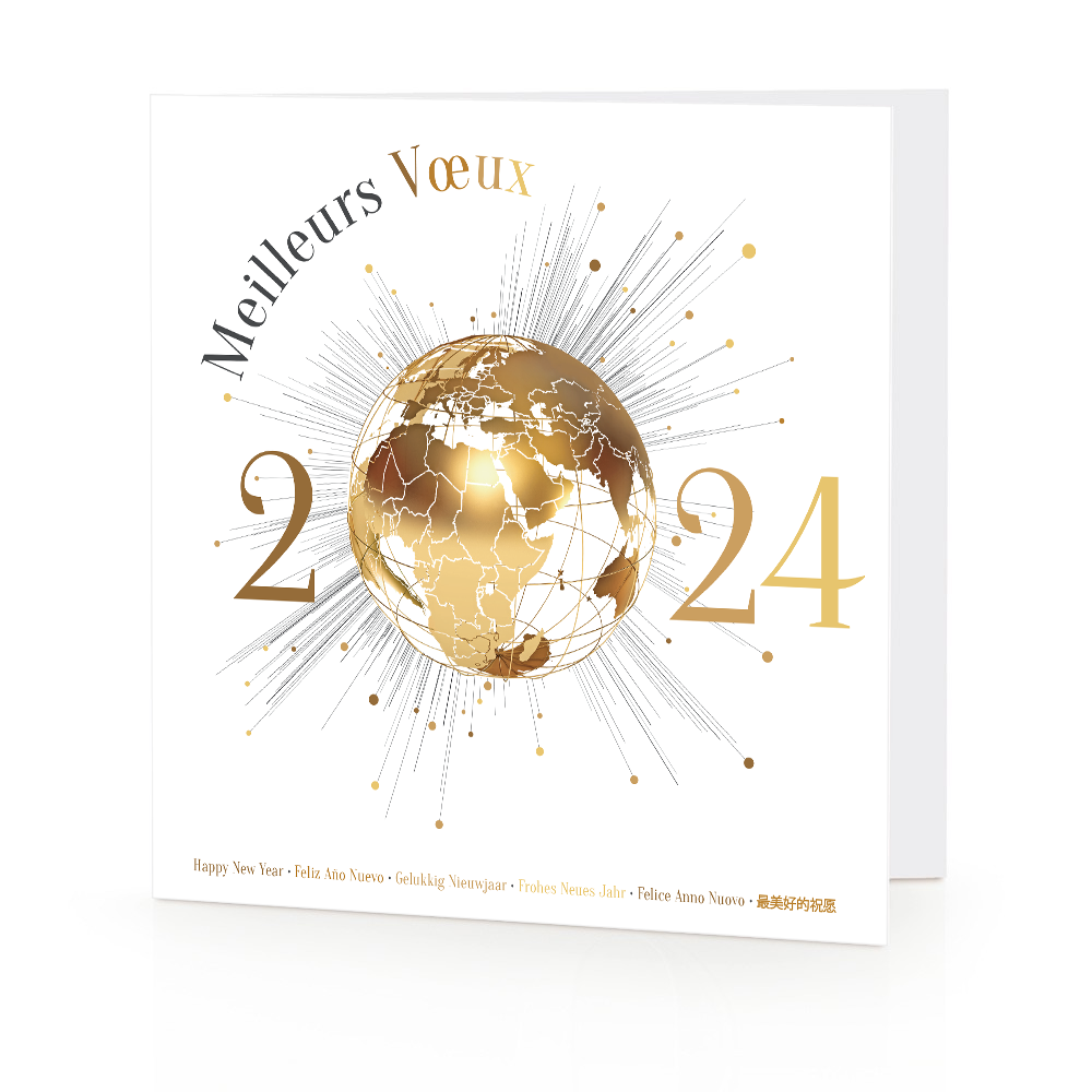 Carte de voeux 2024 - Monde Gold