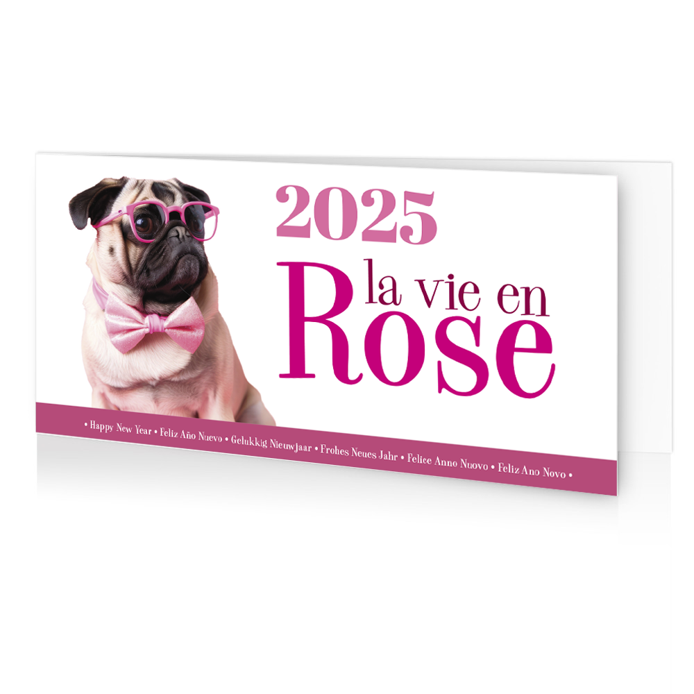 carte de voeux 2025 La vie en rose